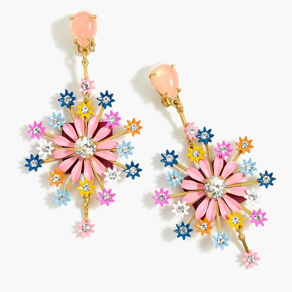 J. Crew Crystal and Blossom Earrings in Multi